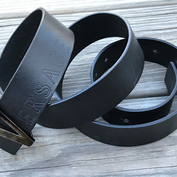 Versace Other - Versace Men Belt Black Genuine Leather Waistband